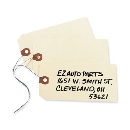 Avery Dennison Avery, Double Wired Shipping Tags, 13pt. Stock, 5 1/4 X 2 5/8, Manila, 1000PK 12606